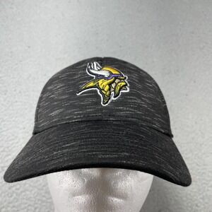 Minnesota Vikings Hat Cap Strap Back Mens One Size Black NFL Football OTS